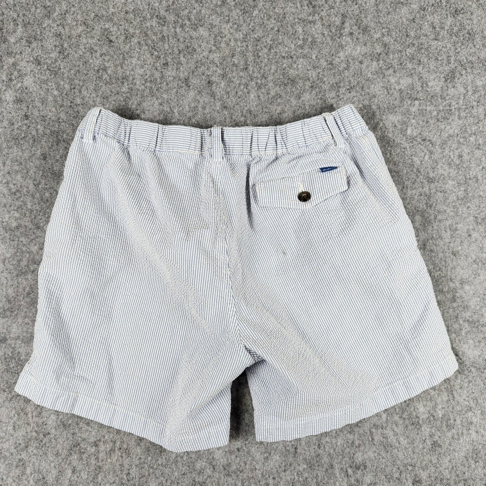 Chubbies Originals Shorts Men L Blue Seersucker Striped 5.5 Inseam Casual Summer - Picture 8 of 13